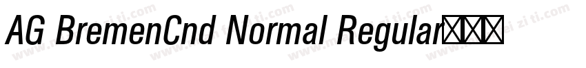 AG BremenCnd Normal Regular字体下载字体转换